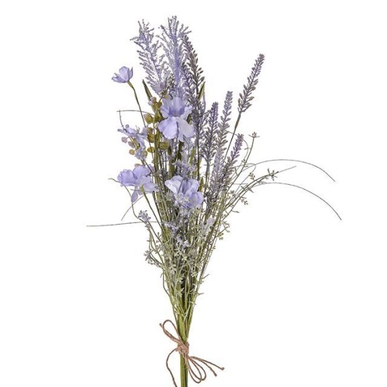 Artificial Meadow Flower Bouquet Lilac Wild Flowers Artificial Flowers
